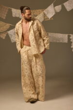 RICHELIEU CUTWORK SHIRT, BEIGE COTTON - Image 2