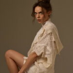 HAND-CROCHETED HEIRLOOM CARDIGAN, WHITE COTTON
