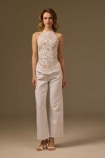 HAND-CROCHETED CROP TOP, WHITE COTTON - Image 5