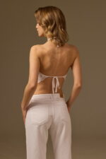 HAND-CROCHETED CROP TOP, WHITE COTTON